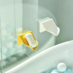 Bathroom Soap Rack Wall Mounted Bathroom Shower Soap Tray Shower Tray Soap Storage Drain Pipe Plastic Soap Tray Rack  Soap Dish