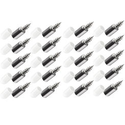 20Pcs Cabinet Board Laminate Support with Rubber Wardrobe Cabinet Glass Partition Nails Cabinet Board Screw Partition Bracket