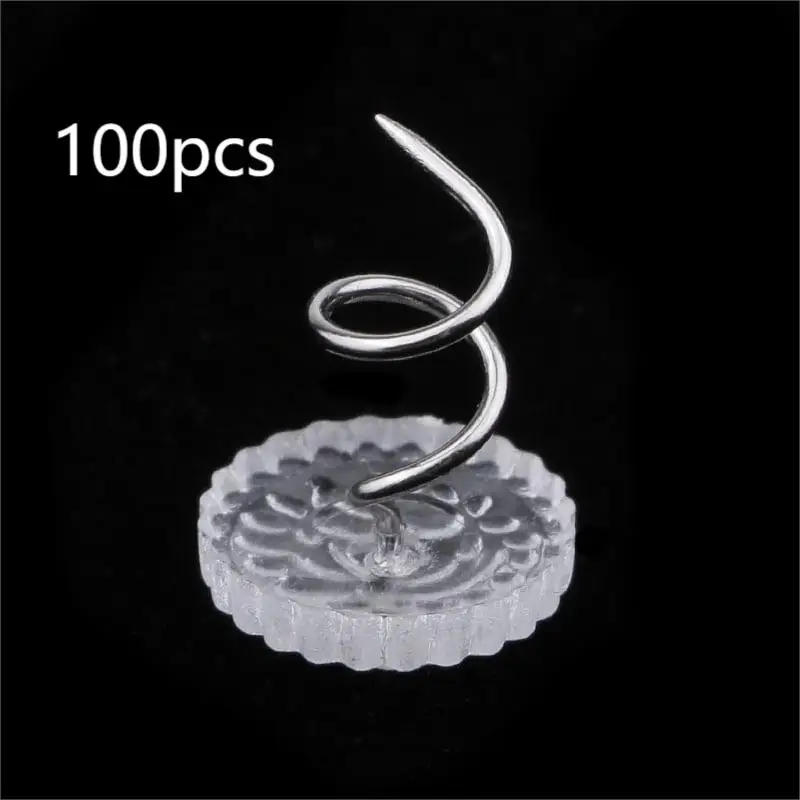 Description Picture 4 of itemScrew Nail Transparent Round Head Indoor Spiral Nail Furniture Sofa Nail Pins Home Wall Decoration Fasteners&fixing Accessory