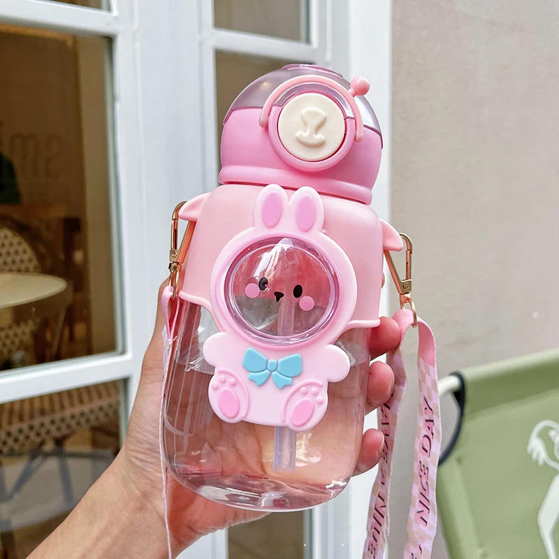 Description Picture 5 of item700ml Kids Water Bottle With Straw for School Cute Cartoon Leak Proof Mug Portable Cup Outdoor Travel Drinking Tumbler