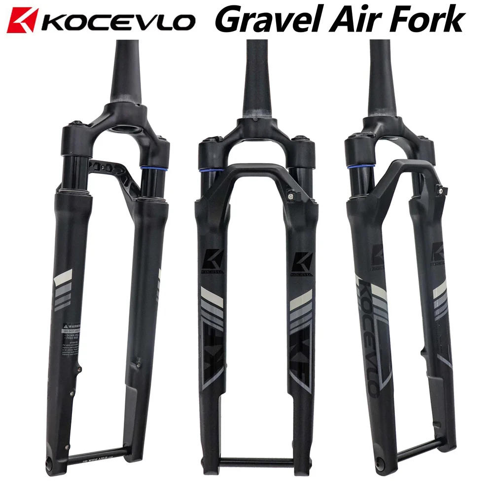 Description Picture 2 of itemKOCEVLO Gravel Suspension fork Off-Road Damping Air Pressure Fork 700C Disc Brake Flat Mount Fork