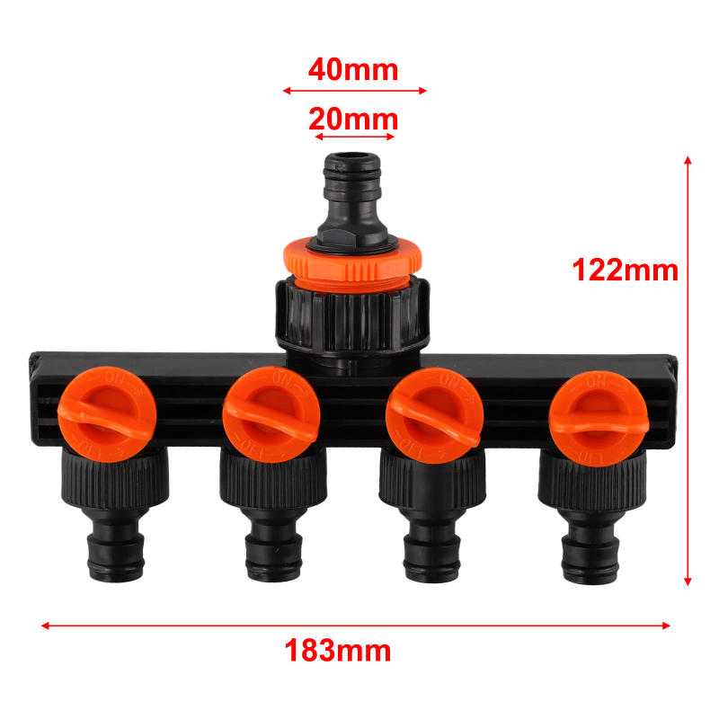 Description Picture 6 of itemGarden Watering Connector Distributor Faucet 4 Way Hose Diverter With Valve Garden Hose Splitter For Outdoor Tap And Faucet