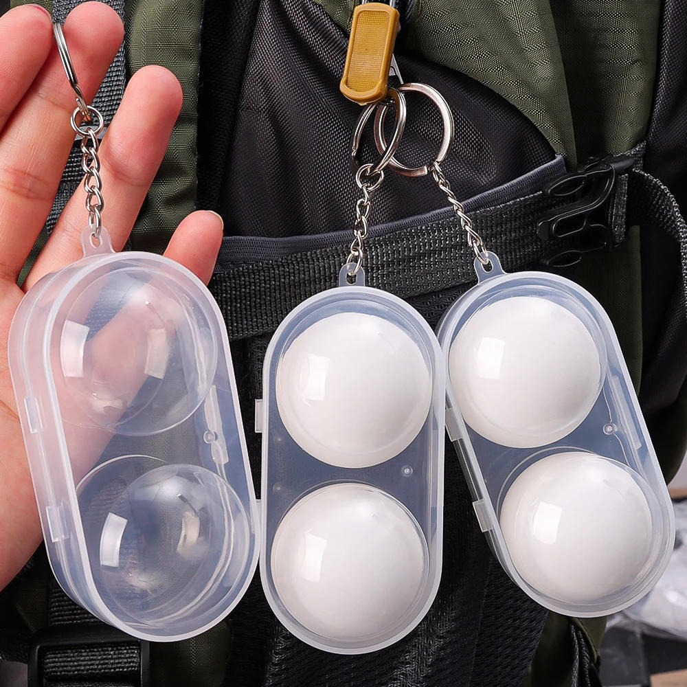 Description Picture 2 of itemTable Tennis Ball Container Box Hard Plastic Case Ping Pong Ball Storage Box with Keychain Table Tennis Accessories Gift