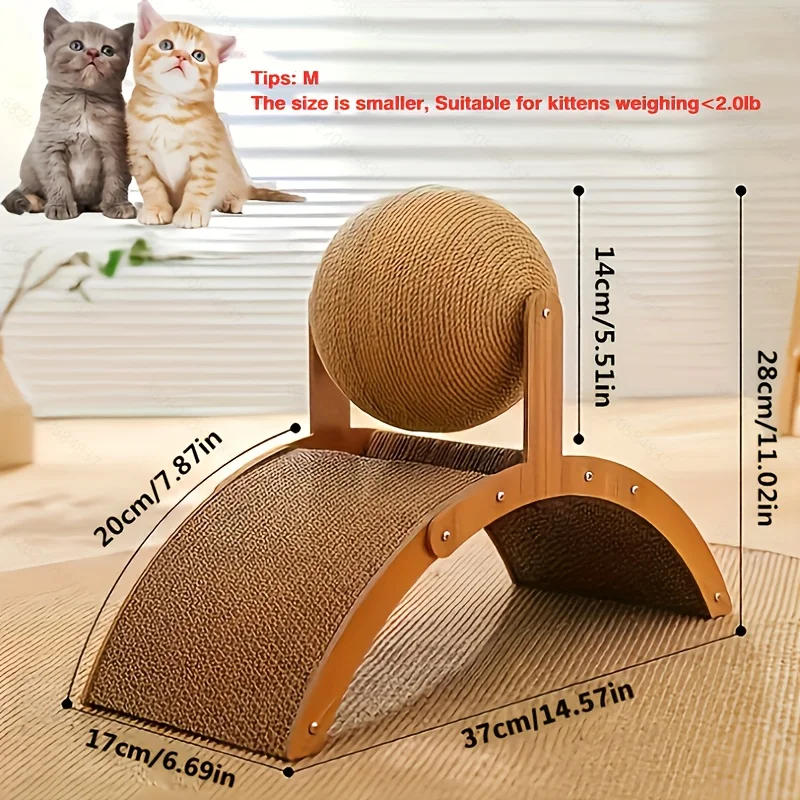 Description Picture 5 of itemCat Scratching Ball Toy Cat Scratch Board Vertical Cat Toy Wearresistant Cat Scratch Column Corrugated Paper Grinding Claw Board
