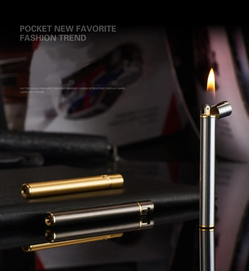 Description Picture 4 of itemMini Cigarette Lighter Grinding Wheel Flint Free Fire Butane Gas Lighter Portable Can Be Placed Cigarette Box Smoke Accessories