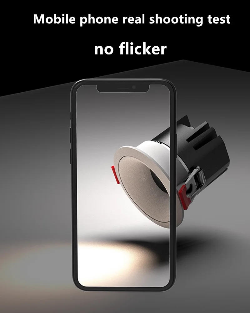 Description Picture 3 of itemDimmable Recessed LED Downlights Anti-Glare 9W12W15W18W20W25W30W36W COB Ceiling Light Spotlight 30° rotating AC110/220V CIR98