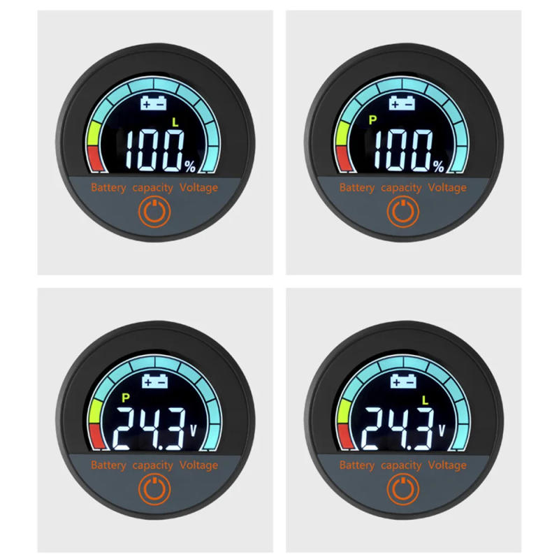 Description Picture 3 of itemDC8-100V Waterproof LED Digital Display Voltage Gauges Round Panel Car Voltmeters with Terminals Voltmeter Battery Tester
