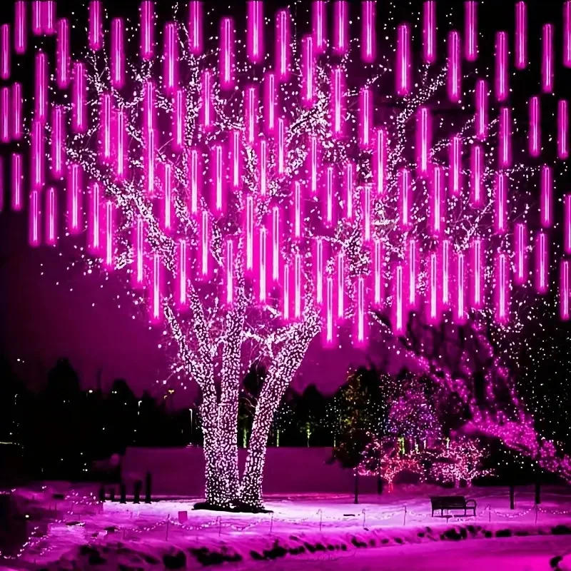Description Picture 3 of item32/24/16/8 Tubes LED Meteor Shower Rain Lights Holiday String Lights 2025 New Year Garden Lights Christmas Wedding Decorations