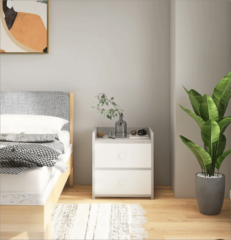 Description Picture 2 of itemModern Small Bedside Table Drawer with Lock Nordic Minimalist Bedside Cabinet Storage Cabinets Nightstands for Bedroom Furniture