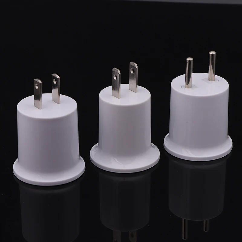 Description Picture 2 of item1Pc America European Plug E27 Lamp LED Bulbs Base E27 To EU US Plug Lamp Holder Converter Socket Adapter White Light Socket