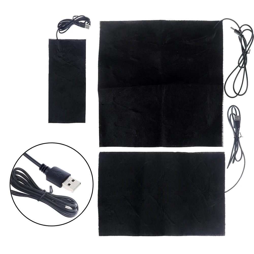 Description Picture 4 of item1/4PCS Carbon Fiber Heating Warm Paste Pad Hand Warmer USB Safe Heated Film Electric Winter Fever Heat Mat For Cloth Vest Jacket