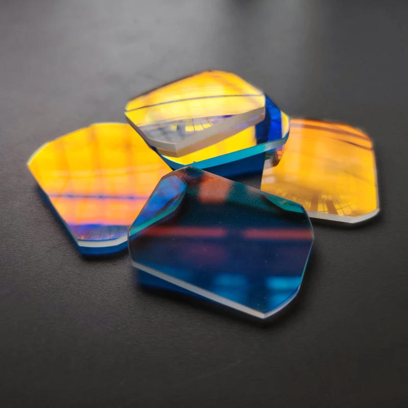 Description Picture 4 of item5Pcs Defective 30x39mm Concave-Convex  Lens Half Reflect Transmission Aspheric Laser Lens Beautiful Coating Prisms Stained Glass