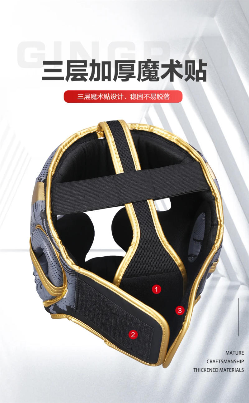 Description Picture 6 of itemKick Boxing Helmet Karate Muay Thai Guantes De Boxeo Free Fight Headgear MMA Head Guard Sanda Training Adults Kids Equipment