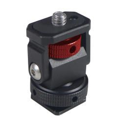 Mini Monitor Holder EVF Mount Swivel & Tilt Monitor Clamp with Cold Shoe ARRI Locating Pin 3/8'' Hole for Camera Flash Light