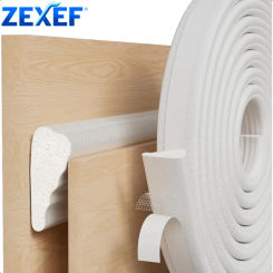 1/3/5M Wedge-Shape Foam Weather Stripping Door Seal Strip self-adhesive high density PU weatherstrip Gap Filler for Doors Frame
