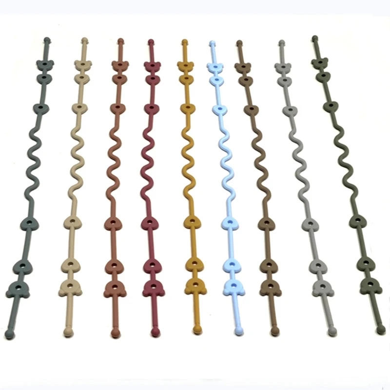 Description Picture 4 of itemBaby Pacifier Chain with Safety Straps Silicone Holder Stroller & Highchair Accessory Drinking Cup Holder Strap for Pram