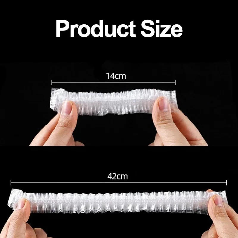 Description Picture 6 of item200/10PCS Plastic Disposable Food Cover Elastic Stretch Wrap Fruit Food Covers Fresh-keeping Lid Bowl Plate Kitchen Storage Bags