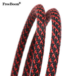 1~50m Black-Red PET Braid Sleeves 2/4/6/8/10/12/14/16/20/25/30/40/50mm High Density Insulated Snake Skin Cable Wrap Sheath
