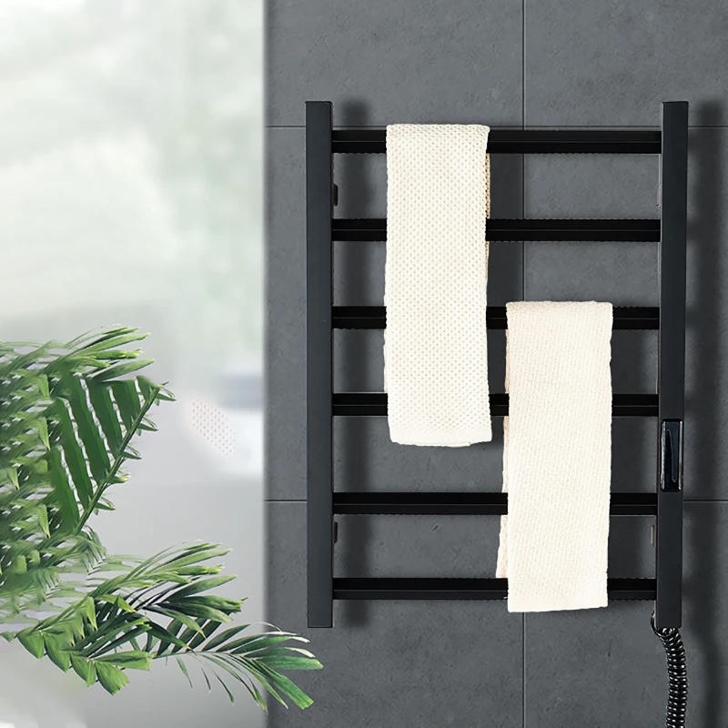 Description Picture 2 of item220V Bathroom Electric Bath Towel Warmer Heating Towel Shelf Rack Household Free Of Punch Warm Dryer Shelf Heated Towel Rail