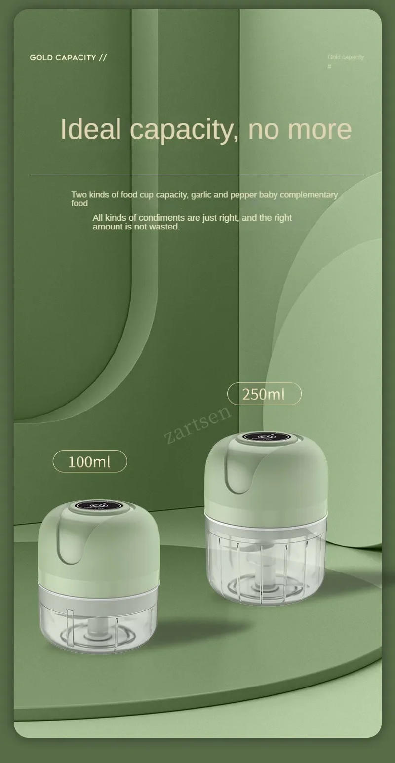 Description Picture 5 of itemElectric Food Chopper Garlic Crusher Meat Grinder Mini Garlic Press Vegetable Chopper Masher Machine USB Kitchen Gadgets