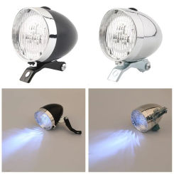 Bicycle Headlight 3 LED Vintage Ultra Bright Flashlight Light Lamp Bike Front Light Safe Night Cycling Bike Accessory