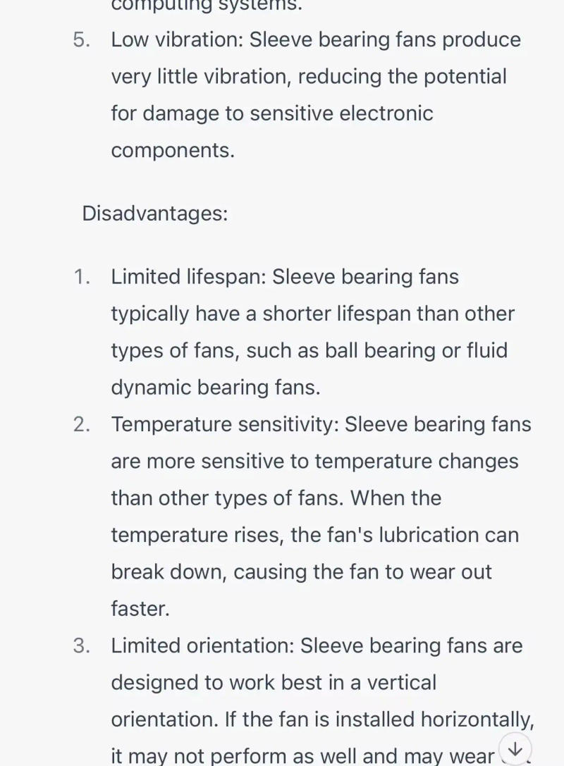 Description Picture 6 of item40mm 50mm 60mm 70mm 80mm 92mm 120mm DC 5V 12V 24V Axial Cooling Brushless Motor Case Quiet Fan 2PIN Sleeve Bearing