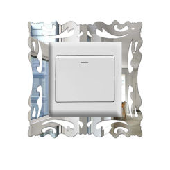 Shining Reflective Switch Sticker Home Decor Mirror Wall Sticker Living Room Bedroom Office Photo Frame Decoration Self-Adhesive