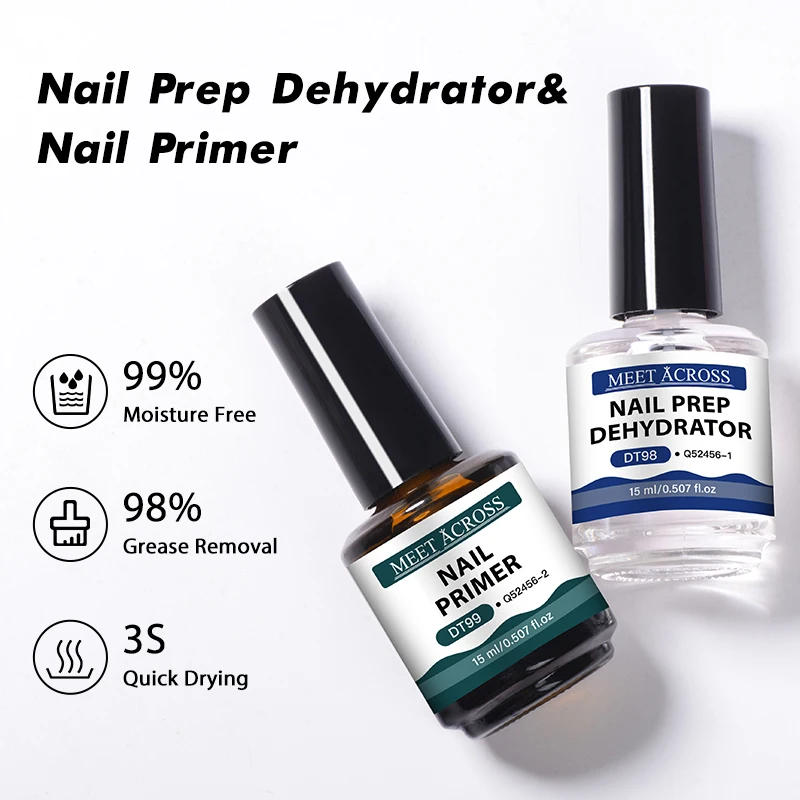 Description Picture 3 of item15ml Nail Primer Nail Prep Dehydrate Kit With 7ml Base Gel Top Coat Long Lasting Nail Art No Need Of UV LED Lamp Gel Polish Set