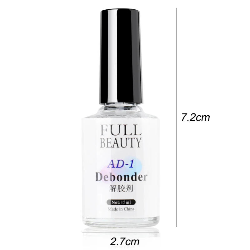 Description Picture 5 of item15ml Nail Glue Remover False Nail Tips Debonder Removing Gel Rhinestone Fake Press On Nails Fast Dissolve Liquid Manicure Tools