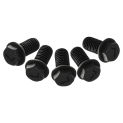 5pcs Saw Blade Screw M8 X 18mm Left Hand Thread Hex Flange For Cutting Machinecarbon Steel Screw Set  High Quality Black Screw