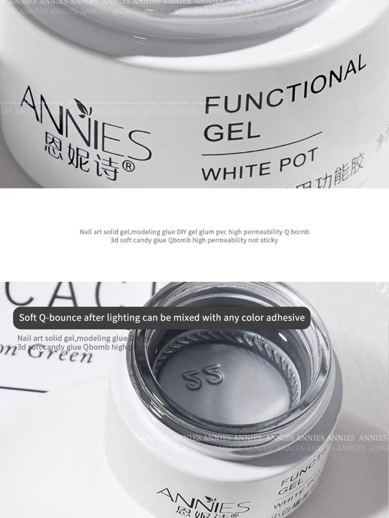 Description Picture 3 of item20g PVC Solid Gel 3D Fudge Carving Gel Nail Polish Soak Off Varnish Semi Permanent Uv Led Modeling Gel Transparent Glue