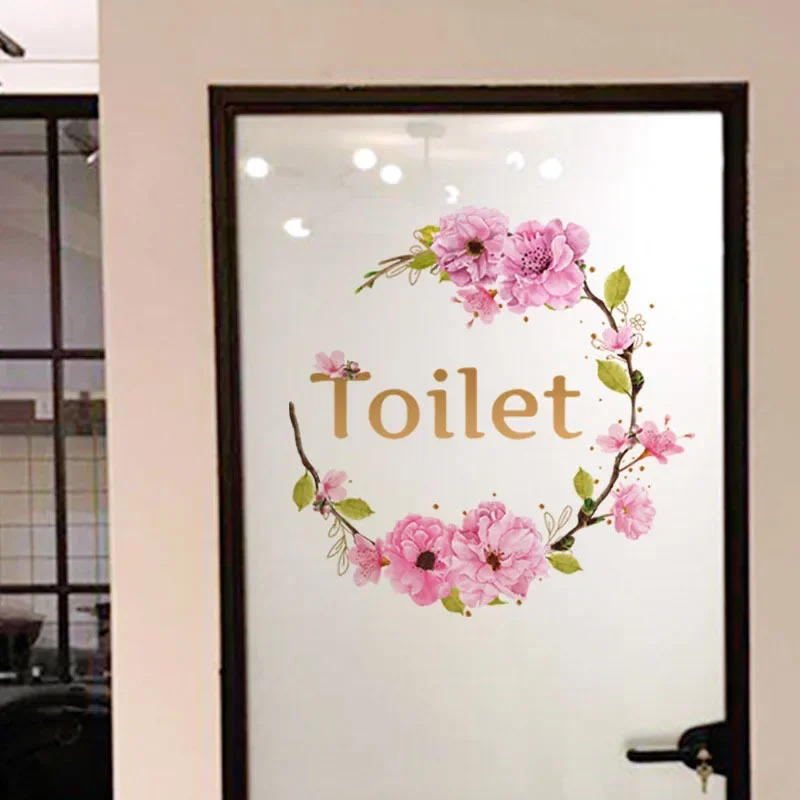 Description Picture 5 of item1Pc Home Decoration Stickers Wall Decoration Stickers Bathroom Door Slogan Stickers