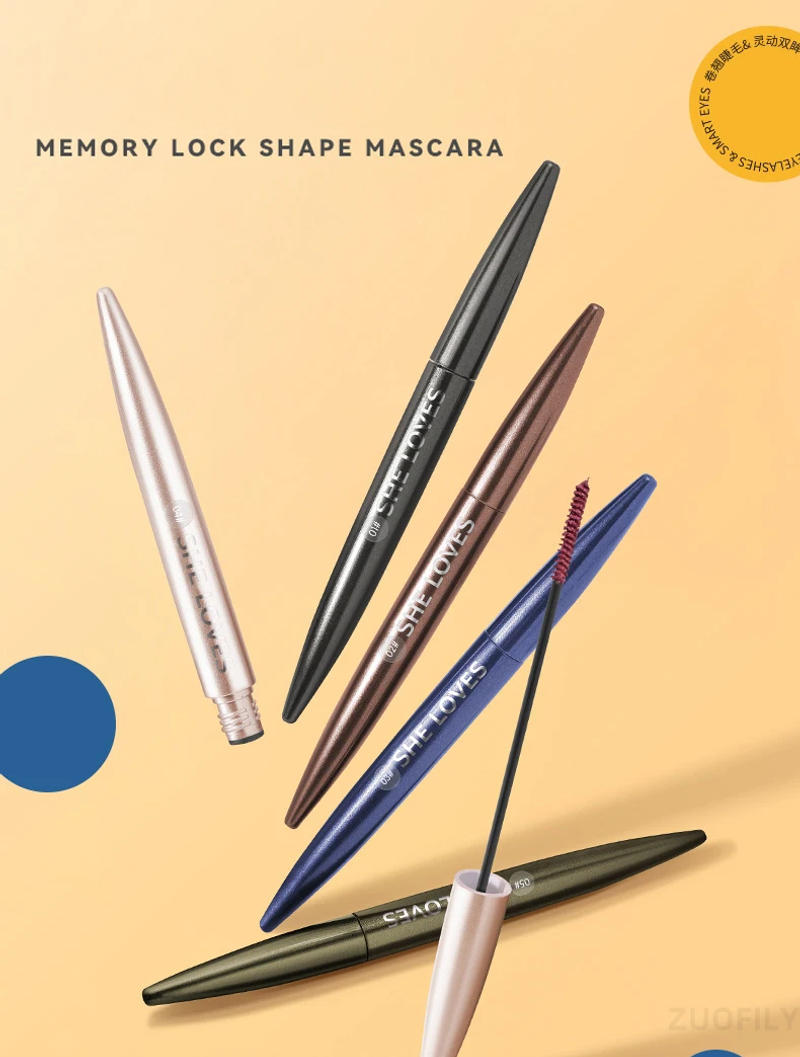 Description Picture 4 of item5 Colors Mascara Eyelashes High Quality Curling Extension Green Blue Mascara Non-smudge Waterproof Fast Dry Long-lasting Makeup