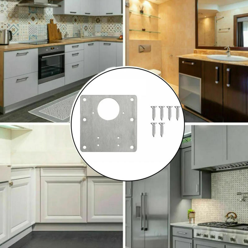 Description Picture 3 of itemHinge Repair Kit Furniture Hinges Plate With Screw Rust Resistant Steel Door Hinges Cupboard Wardrobe Hardware Repair Mount Tool