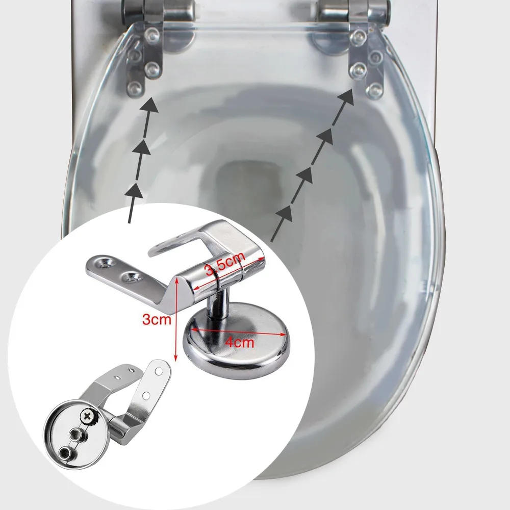 Description Picture 3 of item1 Set Stainless Steel Seat Hinge flush toilet cover mounting connector toilet lid hinge mounting fittings Replacement Parts