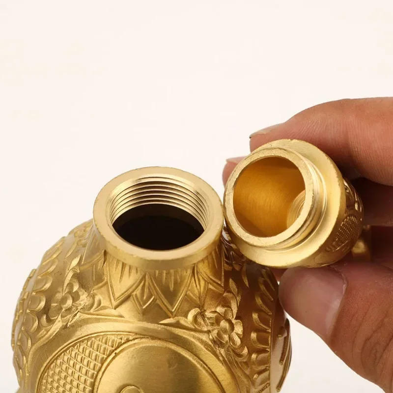 Description Picture 5 of itemGourd Feng Shui Wu Calabash Ornament Lou Pendant Housewarming Sculpture Decor Table Home Golden Lucky Decorations Figurine