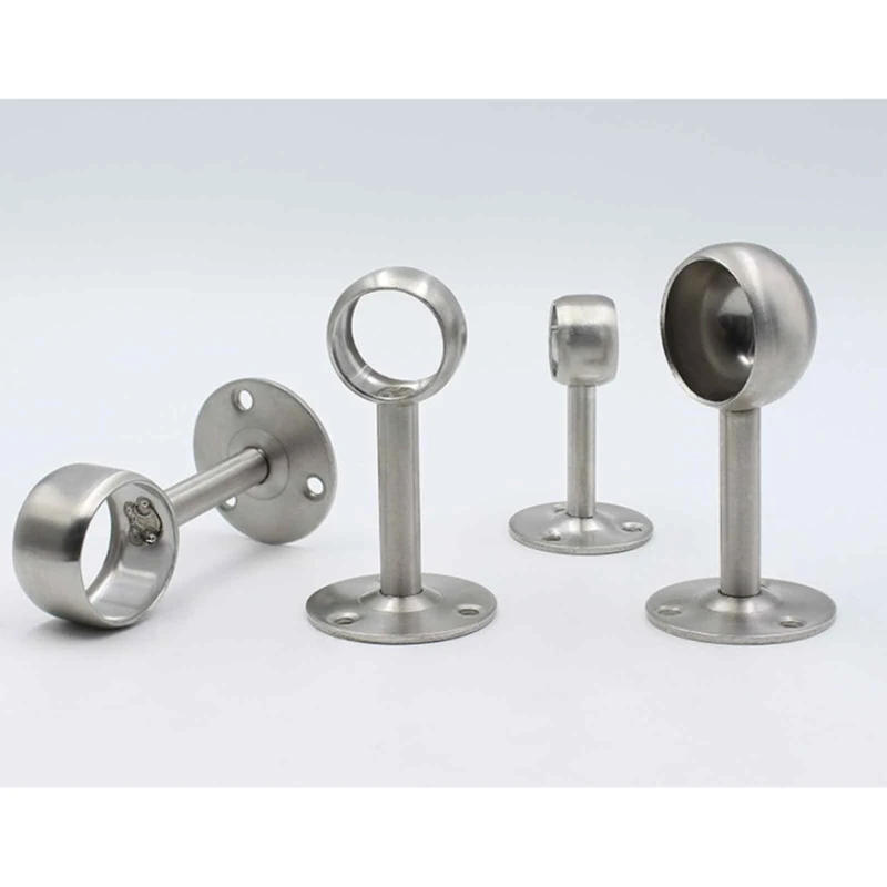 Description Picture 6 of item2Pcs Stainless-Steel Curtain Rod Bracket Home Hanging Rod Support Socket Closet Pole Sockets Flange Rod Holder Dropship