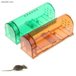 Reusable Smart Self-locking Mousetrap Safe Firm Transparent Household Mouse Catcher Control Cage Mice Rodent Catcher Rat Traps
