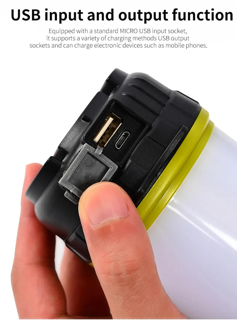 Description Picture 6 of itemCamp Lamp LED Camping Light USB Rechargeable Flashlight Dimmable Spotlight Work Light Waterproof Searchlight Emergency Torch