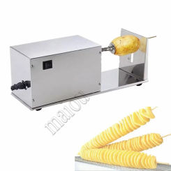 Multifunctional Potato Tower Machine Electric Spiral Potato Chip Cutting Machine,Stainless Steel Tornado Rotating Potato Machine