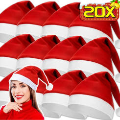 10/1PCS Christmas Hat for Adult Kids Thickened Warm Santa Claus Xmas Hats Cap Merry Christmas New Year Festival Party Decoration