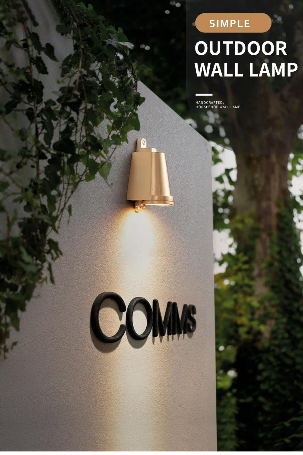 Description Picture 3 of itemWall Lamp Outdoor Aluminum Wall Decor Staircase Entrance Balcony Retro Lamp Garden Terrace Front Porch Waterproof Wall Lighting