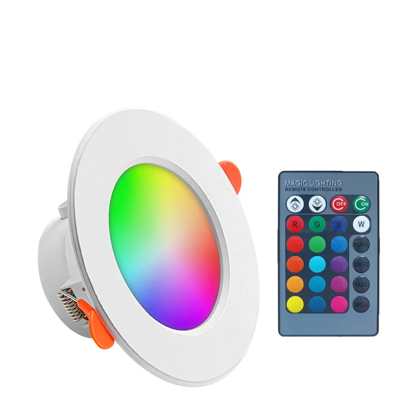 Description Picture 2 of itemMANVIV 10W 15W LED Downlight Recessed Ceiling Lamp RGB Color With Remote Control Led Spotlight Led Panel Down Light AC 85-265V