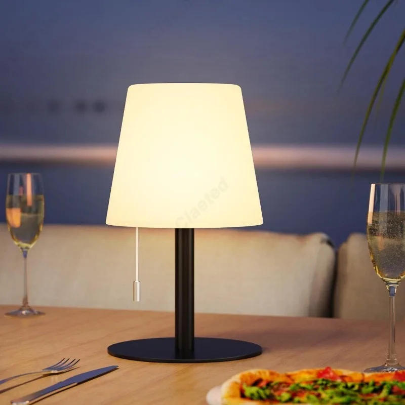 Description Picture 2 of itemSimple LED Drawstring Adjustable Color Changing Small Desk Lamp USB Charging Bedroom Bedside Lighting Restaurant Atmosphere