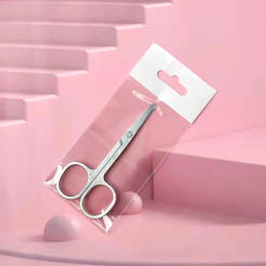 1pc Stainless steel round nose hair trimming scissors, specially designed for precise nose hair trimming