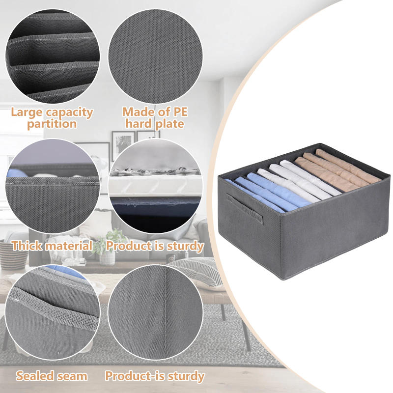 Description Picture 6 of itemFolded Pants Organizer Cabinets Drawers Socks Clothes Storage Box Closet Organizer For Underwear Pants Storage Box With PP Board