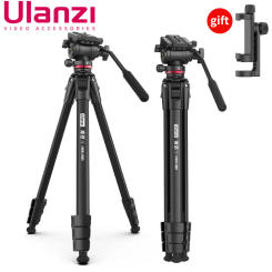 Ulanzi OMBRA Aluminum Video Travel Tripod Fulid Head 6KG Load 1.6M Length Tripod for Canon Nikon Sony DSLR Camera Extended Stand