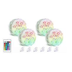 Bath Tub Lights Wireless, Battery Operated Waterproof Glow Light For Bathroom Bathtub Light Shower Spa Light Easy Install 4Pcs
