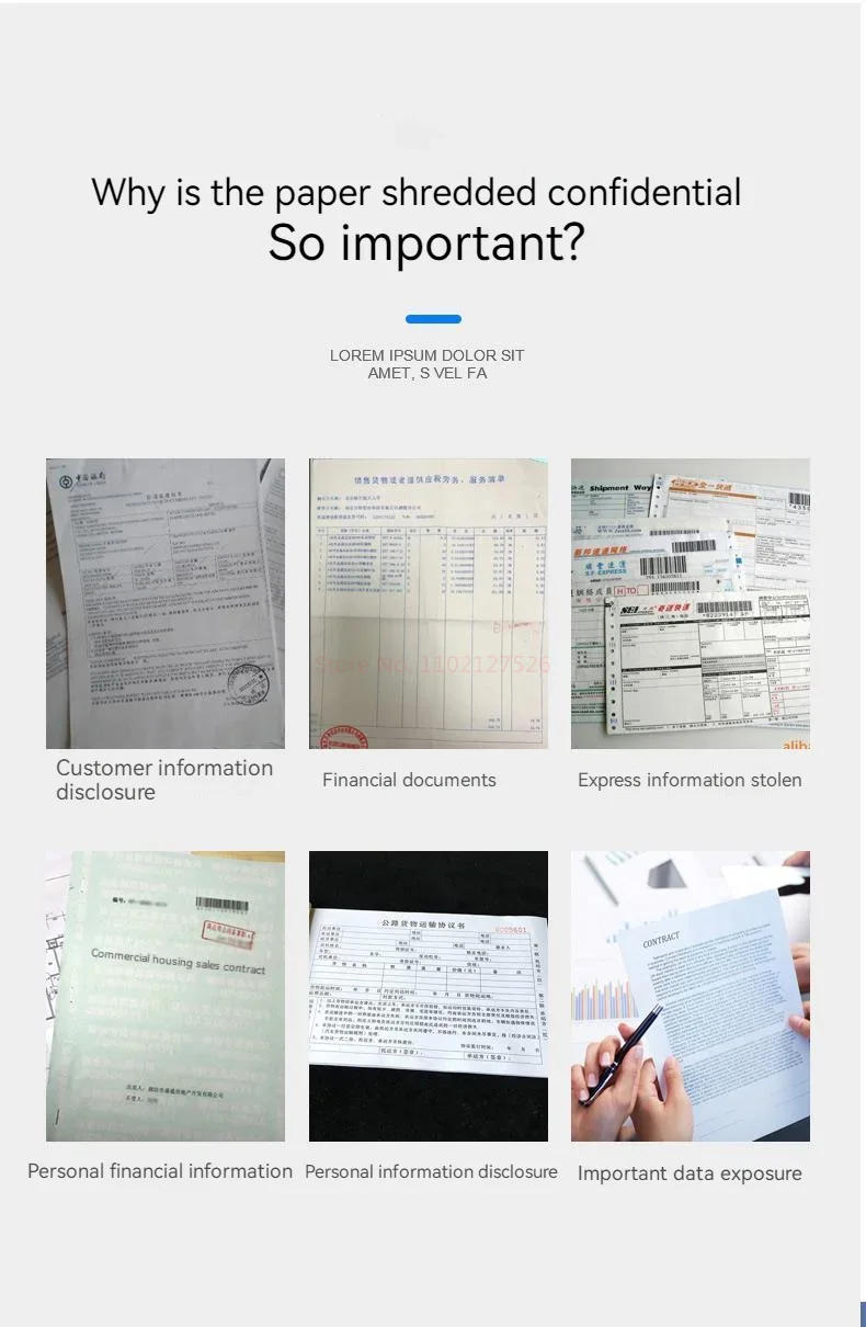 Description Picture 4 of itemA4 Shredder Small Size Grinder For Office Paper Cutter Mini Gear Electric Automatic Bill Shredder Office Electronics