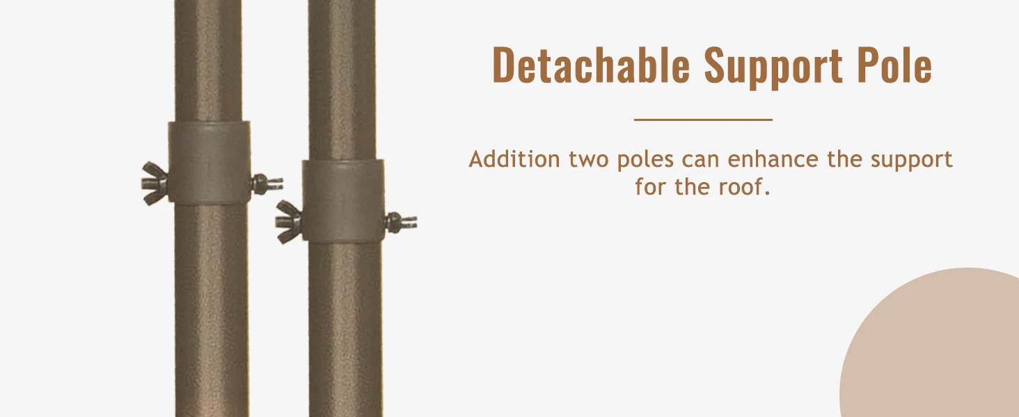 Description Picture 6 of itemAluminum Wall Mounted Gazebo with Galvanized Steel Sloping Roof,Lockable PC Screen House,with Front Door&Side Sliding Door